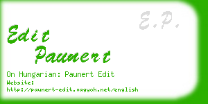 edit paunert business card